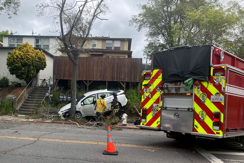Elderly driver, passenger taken to hospital after Berkeley crash