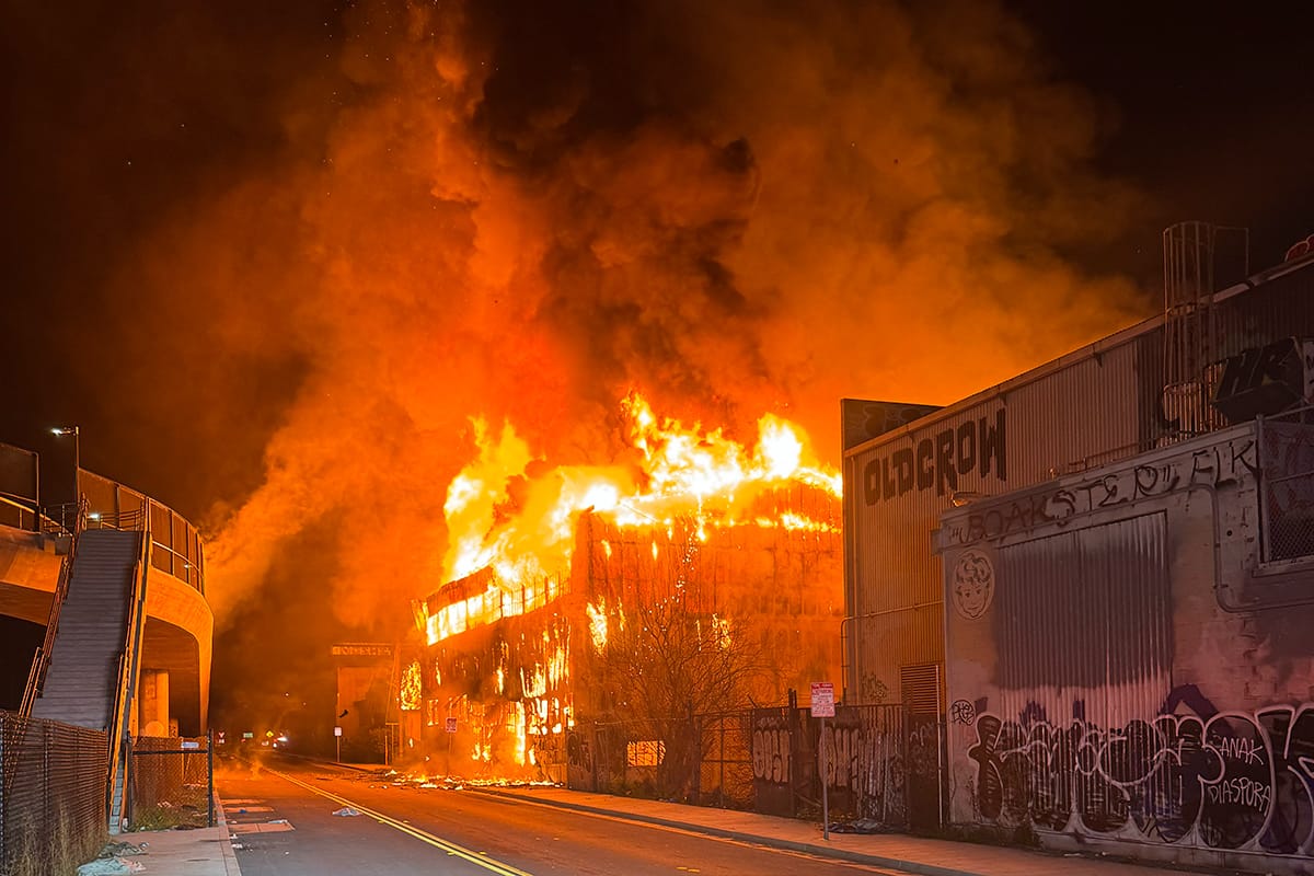 Huge warehouse fire breaks out in Berkeley overnight