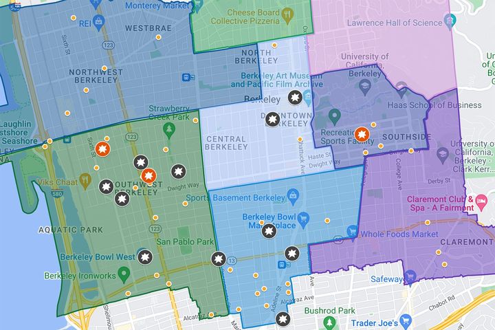 The Berkeley Scanner shooting and gunfire map for 2022