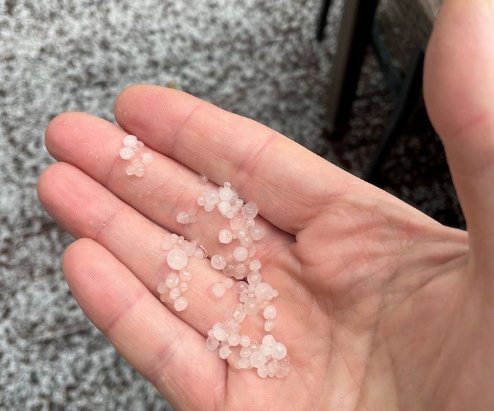 Winter storms bring hailstones and a rainbow to Berkeley