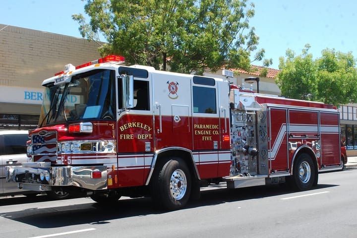 Person taken to Highland after Berkeley motorcycle crash