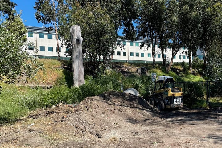 Berkeley police: Man steals mini bulldozer, digs up Aquatic Park