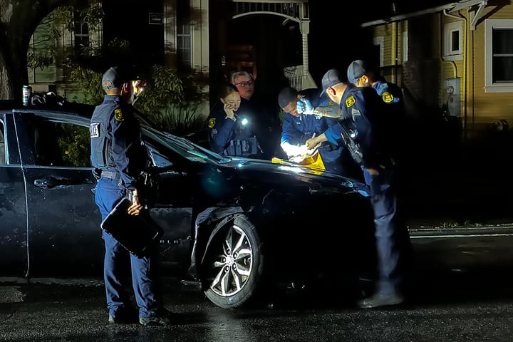 Driver crashes fleeing Berkeley cops; gun seized, 4 arrested