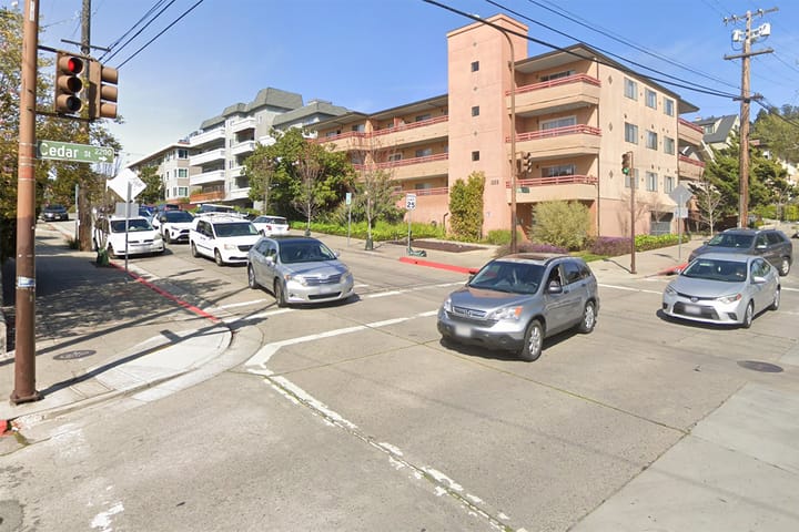 Young woman taken to hospital after crash near Cal